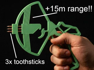 tripple toothstick crossbow (>15m range)