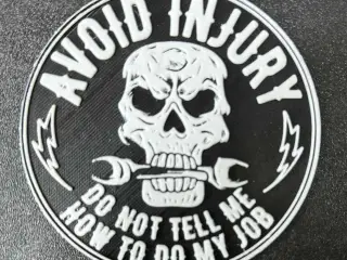 Avoid Injury Sign