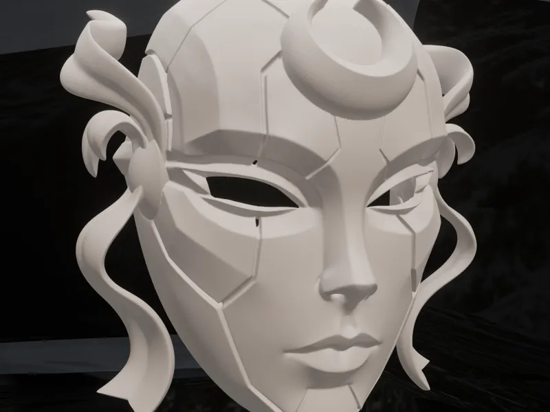 Crescent Moon Cyberpunk Mask
