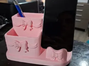 Cute Desk Organizer with Phone Stand