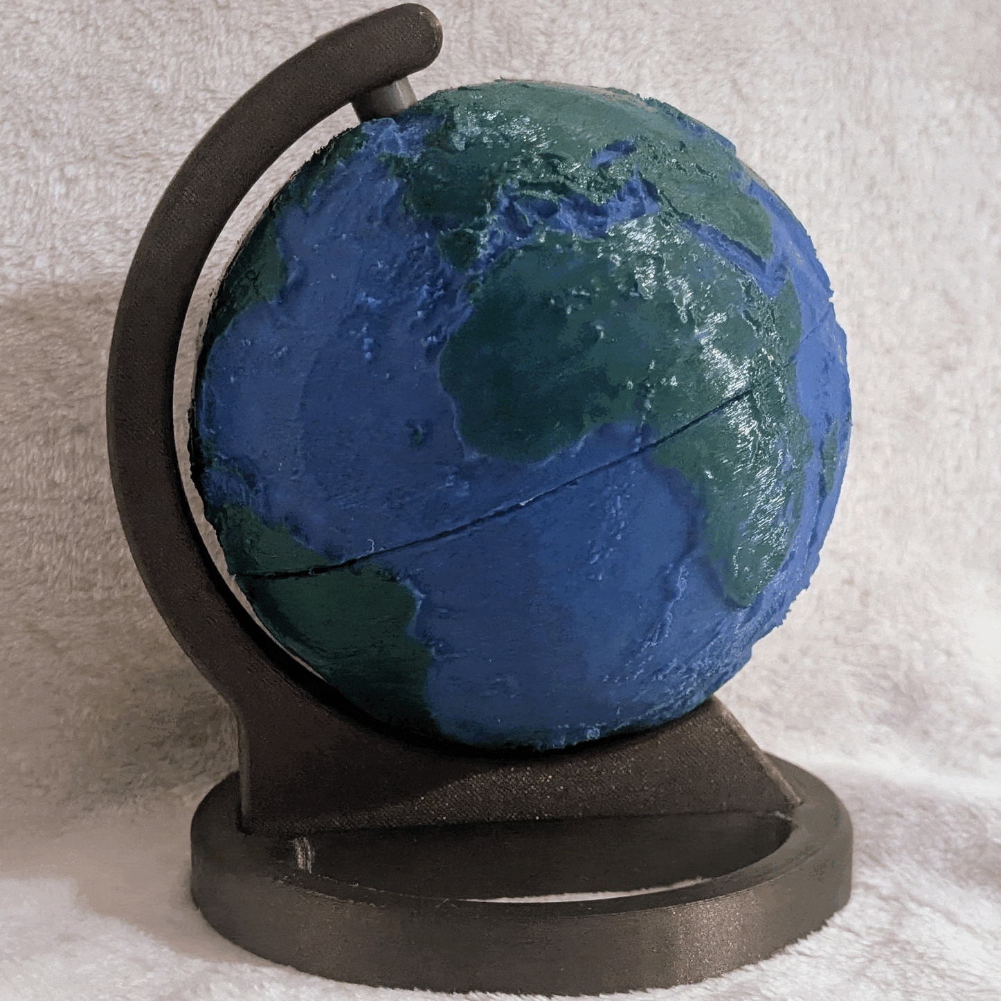 Earth Globe. Topographic Mounted Model-0