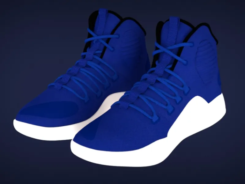 Realistic Basketball Shoes 3D Model (Nike)