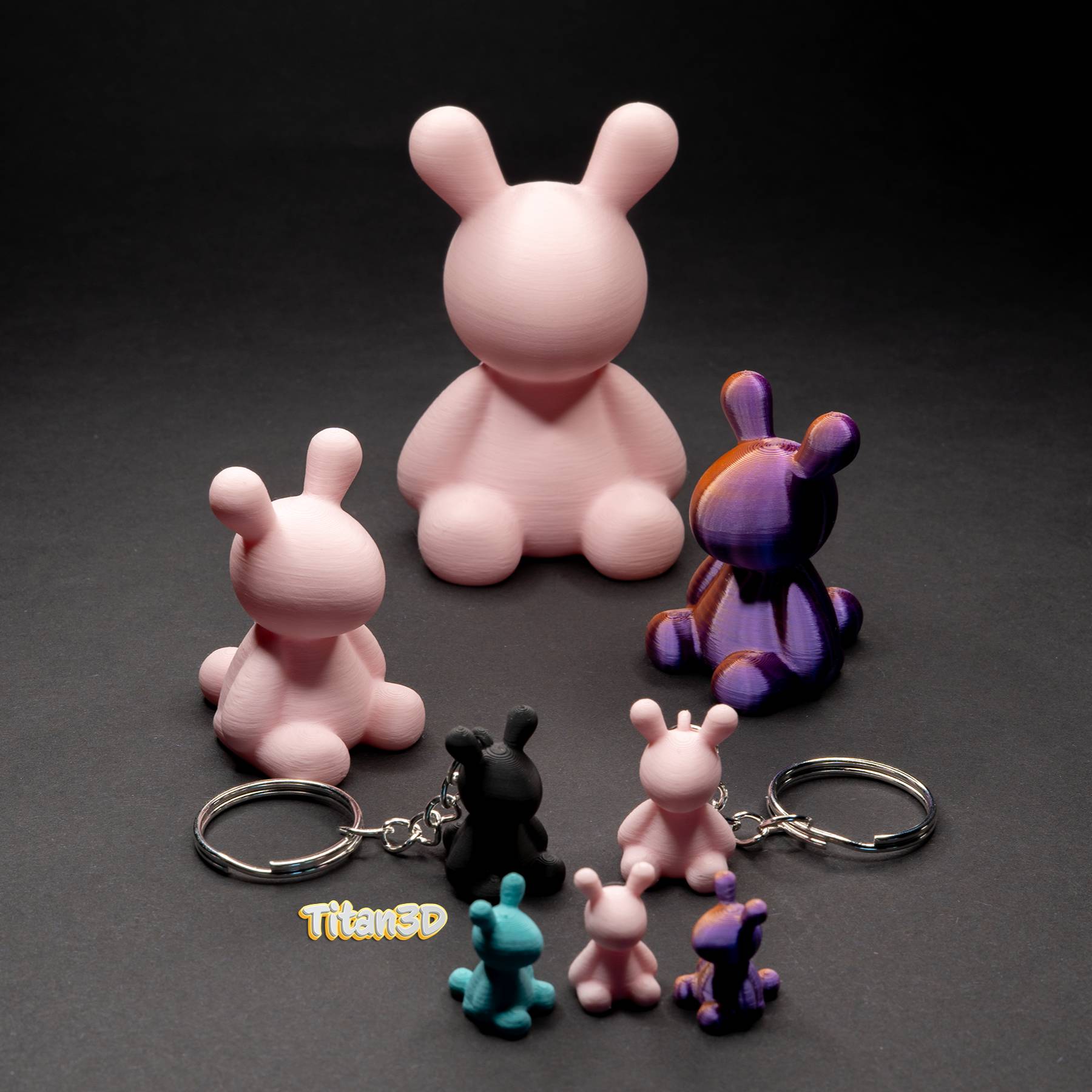 3D Printer Files | 3MF File | Cute Bunny + Keychain | Creality Cloud