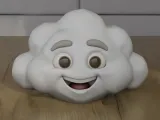 Happy Smiling Cloud 3D Model STL for Desk Decor-0