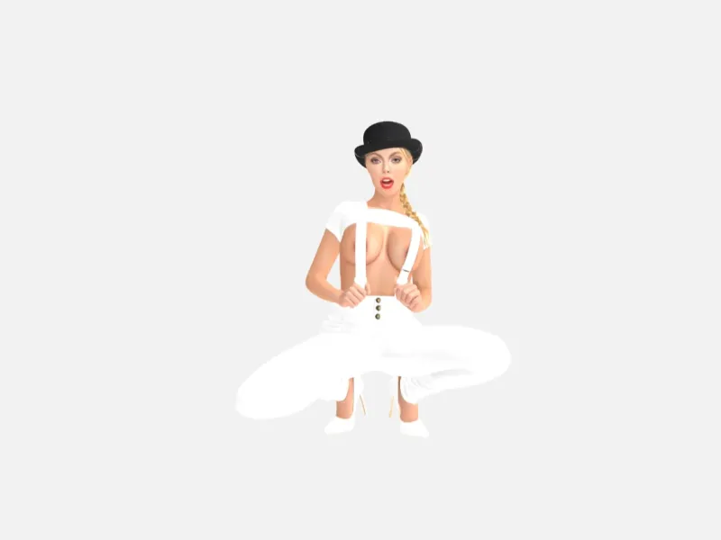 Woman with Suspenders 2 