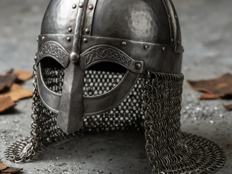 Elmo Spangenhelm Vichingo con Cotta di Maglia