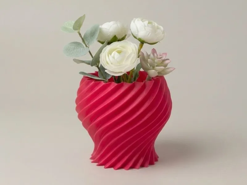 Vaso a Spirale Moderno | Vaso Geometrico Ritorto | Hot Vibrante