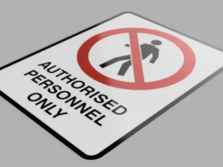 AUTHORISED PERSONNEL ONLY SIGN