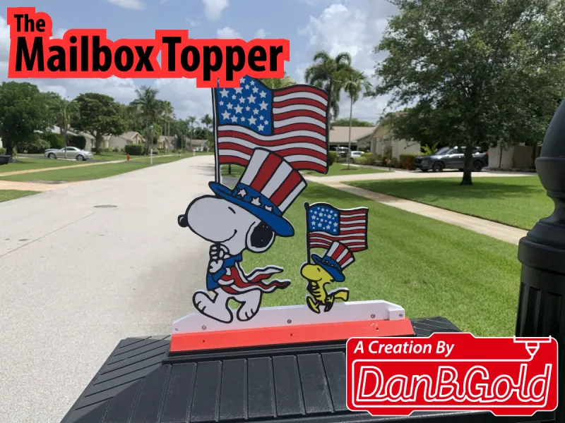Mailbox Topper 9 America Flag by DanBGold