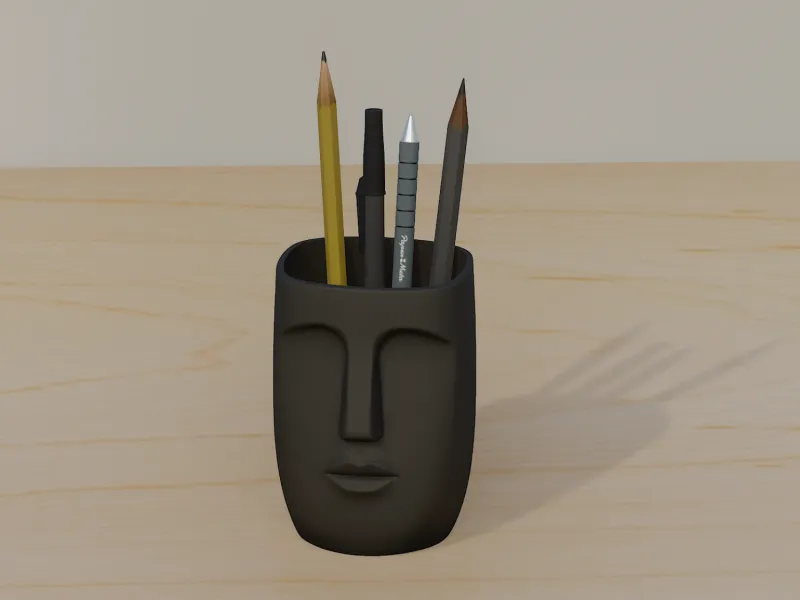 Minimal Face Pencil Holder