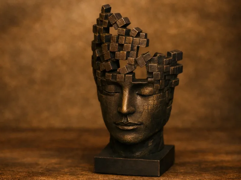 Stone Face Sculpture