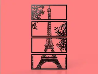 Remarkable Landmark Building Silhouette Art Wall Frame
