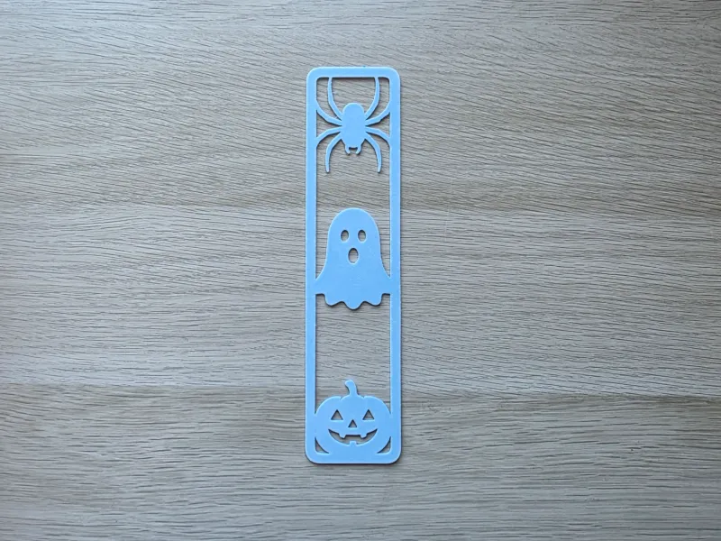 Pumpkin Ghost & Spider Bookmark