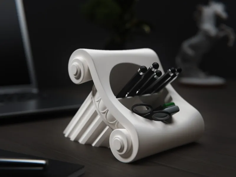 Greek desk organizer