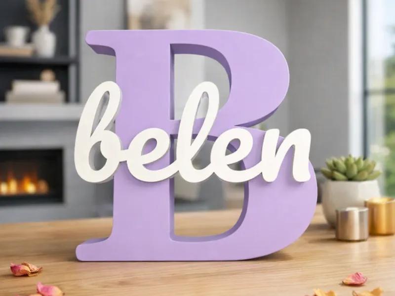 Inicial B con nombre de Belen