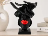 Veiled Lips Bust Sculpture - Abstract Female Face-0