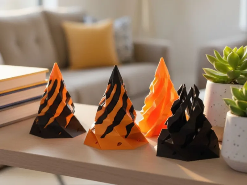 Impossible twisted low poly hexacone passthrough