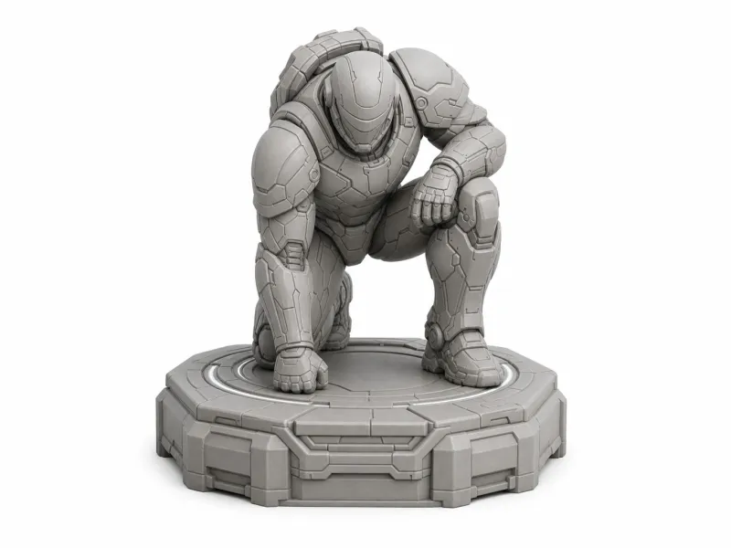 Armored Kneeling Knight