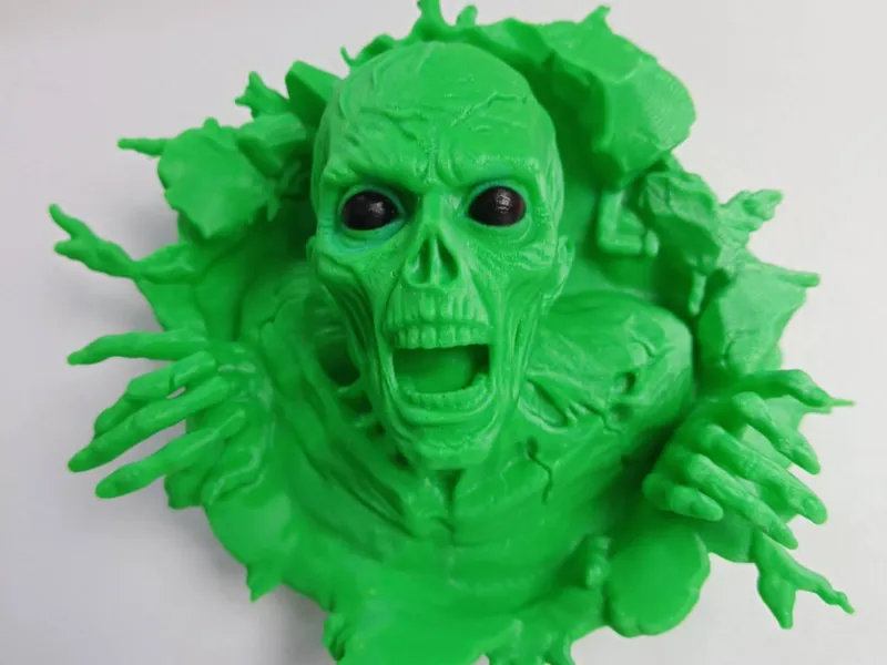 Multi-piece, colorful zombie wall relief – Halloween