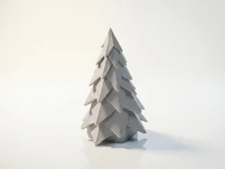 Abstract Pine Tree Sculpture Decorative 3D Printable