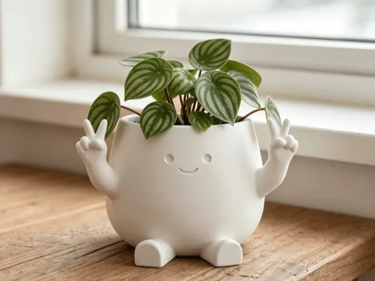 "Peace and Love" Fun Planter with Arms and Feet