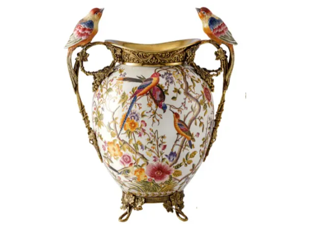 Birds on a Floral Vase