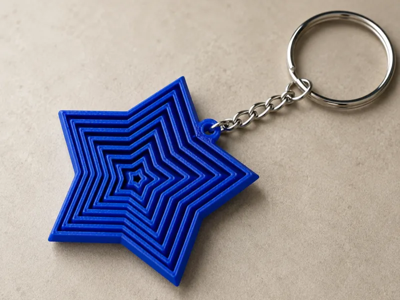 Fidget Star Keychain