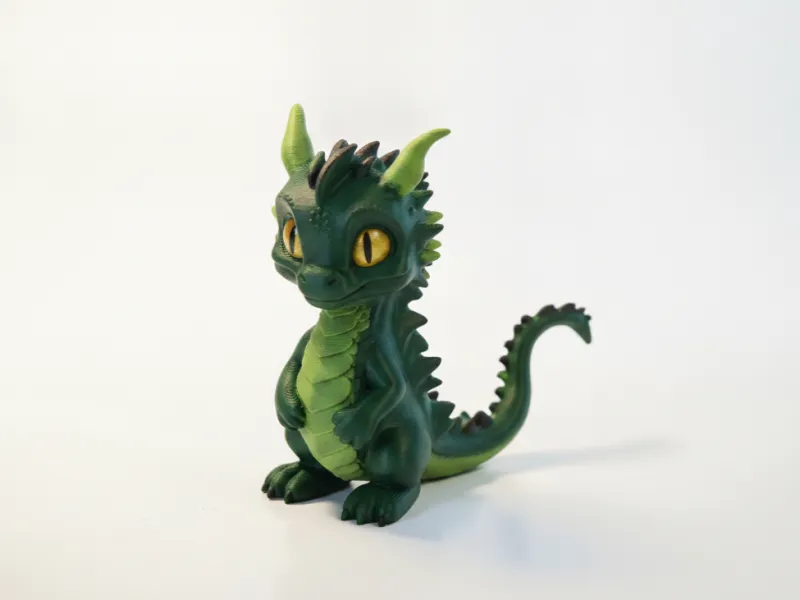 可愛いドラゴンフィギュリン 動物 3Dプリント可能