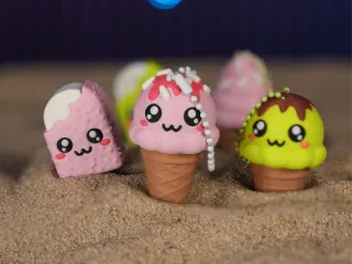 Cute Clicker Ice Cream Pack (Keychain & Fidget)
