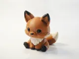 Cute Fox Figurine Chibi Animal 3D Printable-0