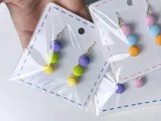 Macarons Earrings, stack many macarons as you like
