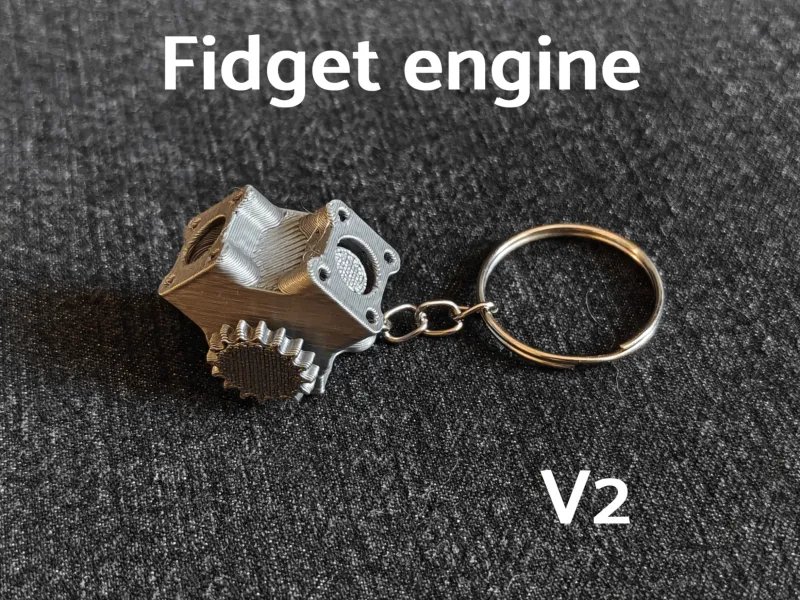 Fidget engine V2 keychain - no supports