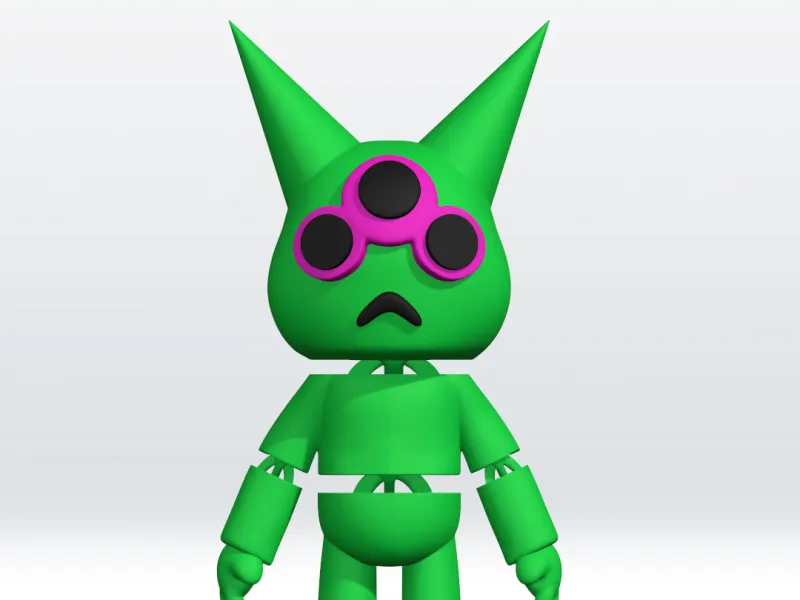 Flexi Animal hospital Three eyes 3D Model STL 3mf Multicolor
