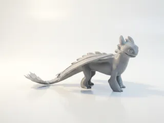 Toothless Dragon Figurine Cartoons 3D Printable
