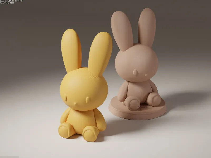 Juguete artístico de conejo DIY - Imprime y pinta