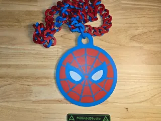 Marvel Avenger Spider Man Medallion Chain Necklace