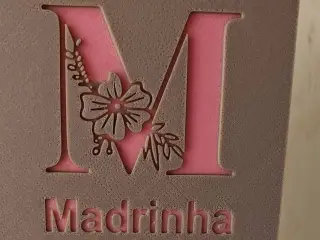 Godmother 3D Sign – "Madrinha | Adoro-te"