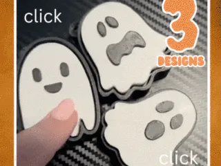 Ghost fidget clicker - set of 3