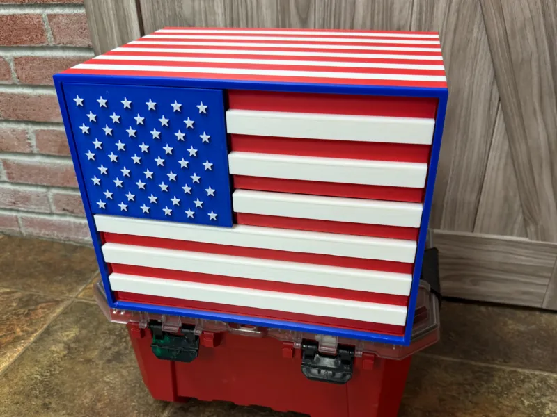 Caixa de Hobbies Stars and Stripes - 6 Gavetas - 3MF