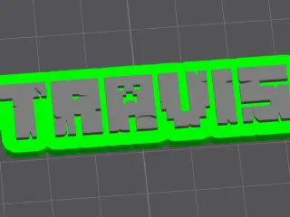 Travis Keyring Minecraft style