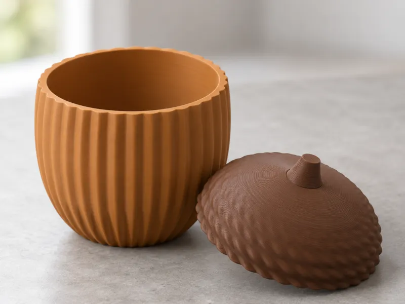 ACORNVAULT | Textured Acorn Storage Jar with Lift-Off Lid