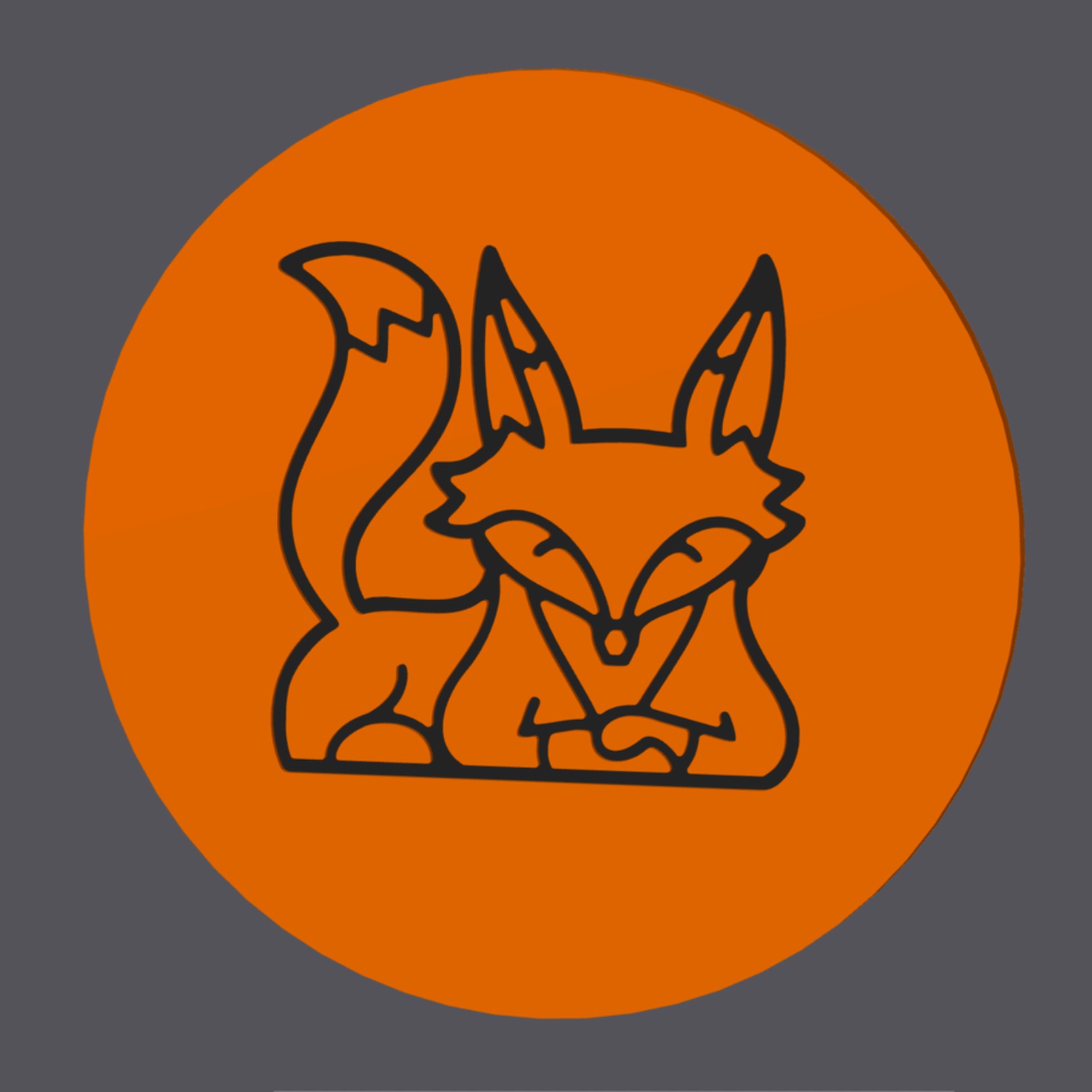 Fox - Round Coasters with holder