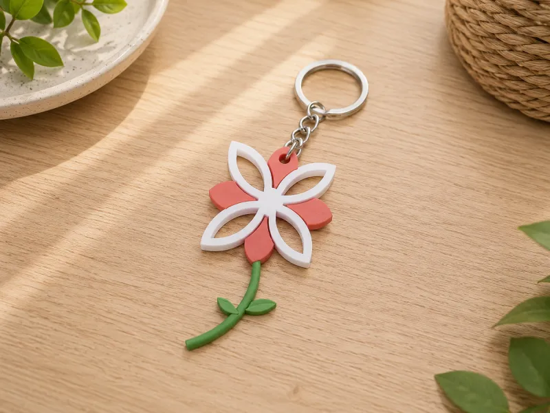 Flower keychain