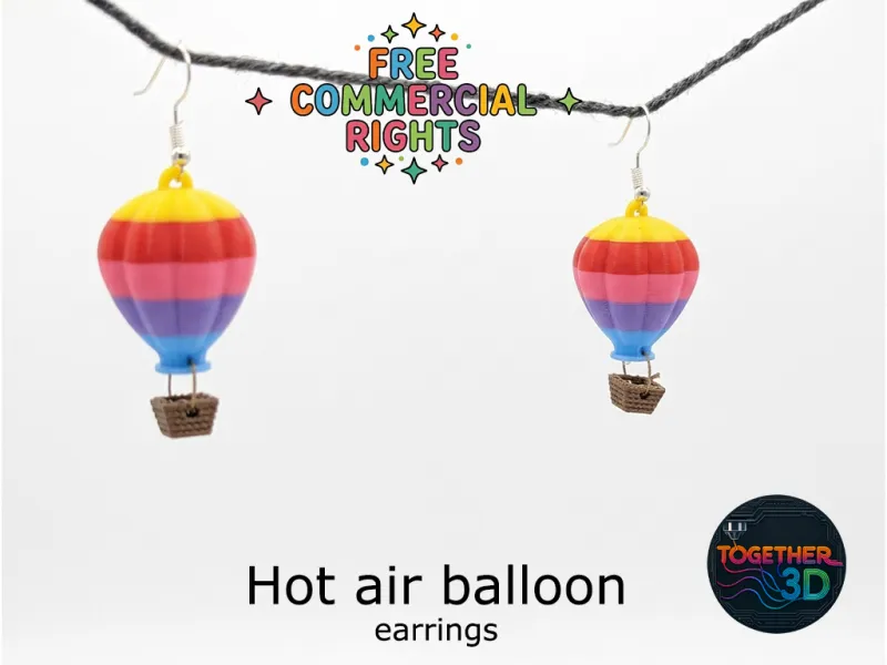 Heteluchtballon oorbellen