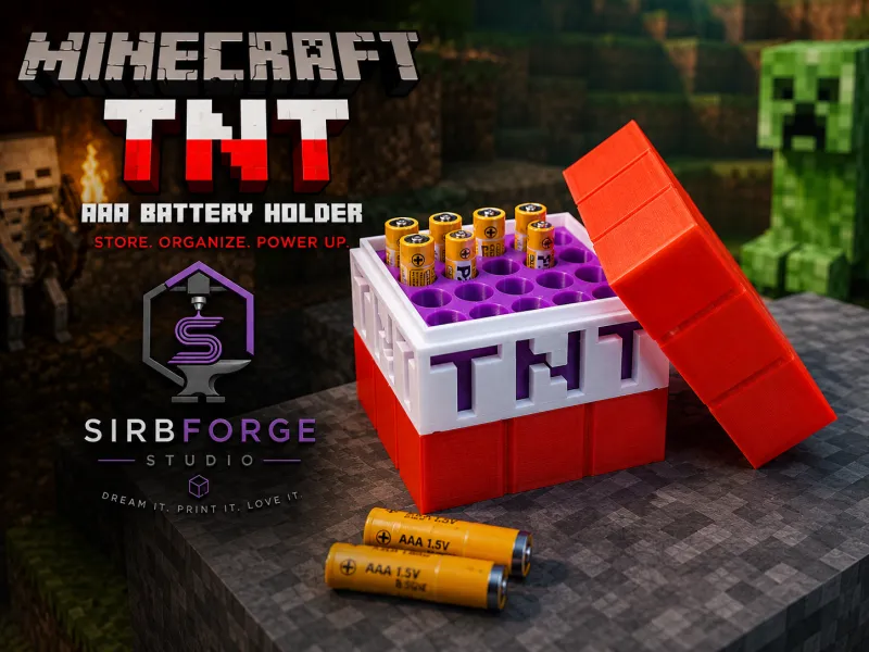 🧨🧨Minecraft TNT AAA Battery Holder🧨🧨