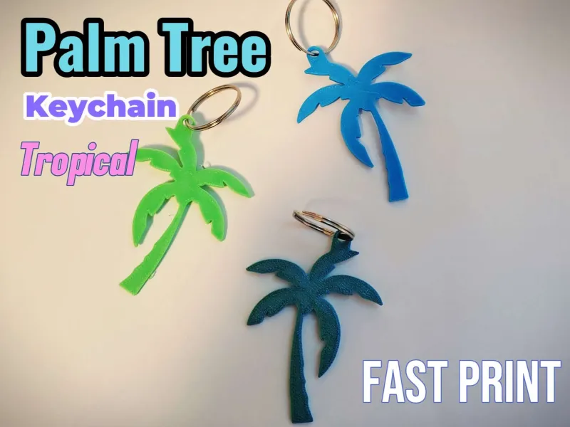 Palm Tree Keychain