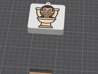 Skibidi Toilet meme keychain