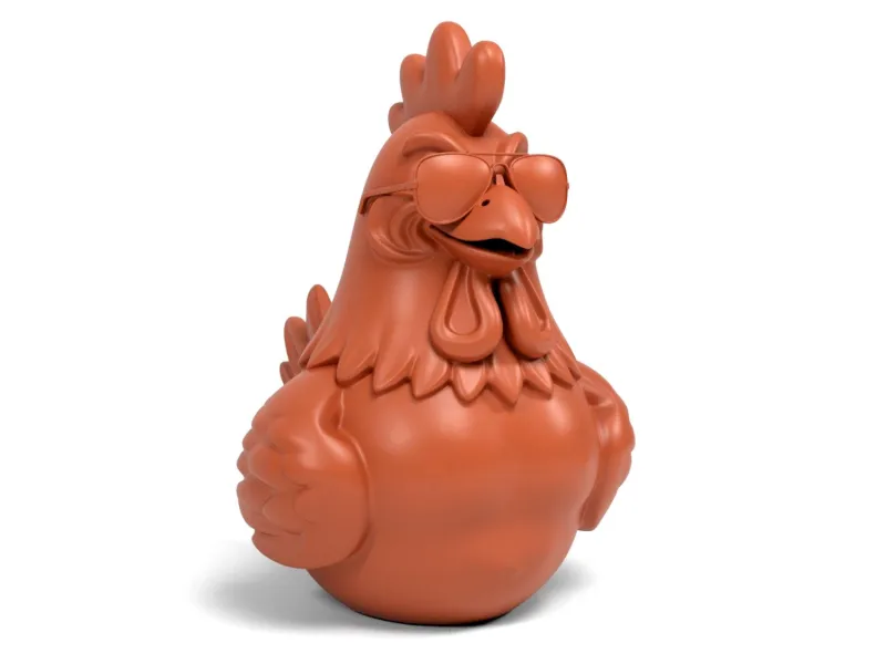 Funny cartoon chicken
