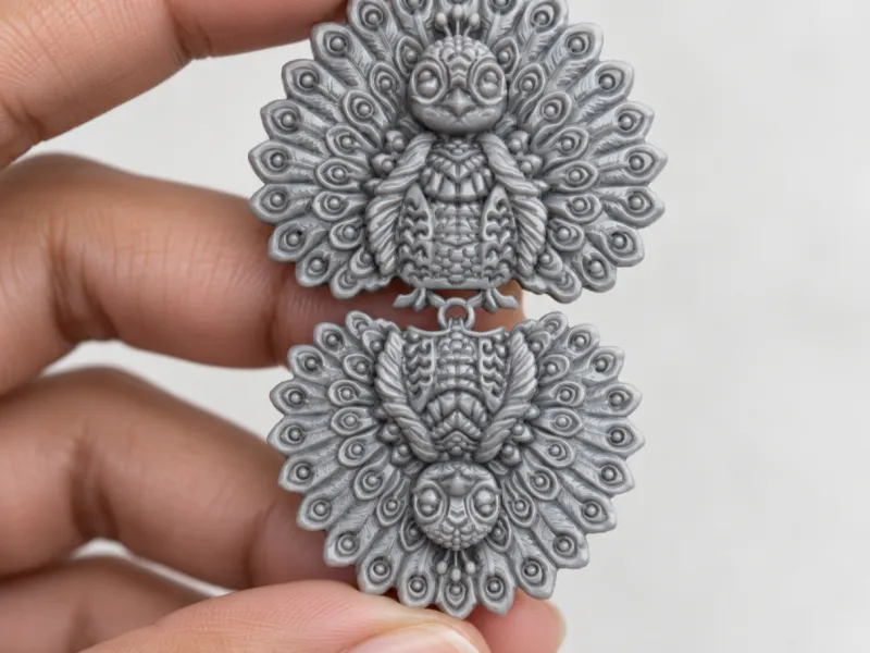 Mugdha Mayur Earrings Pendant Set