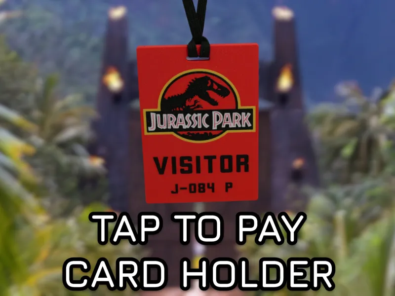 Jurassic Park Visitor Pass Tap to Pay Card Holder